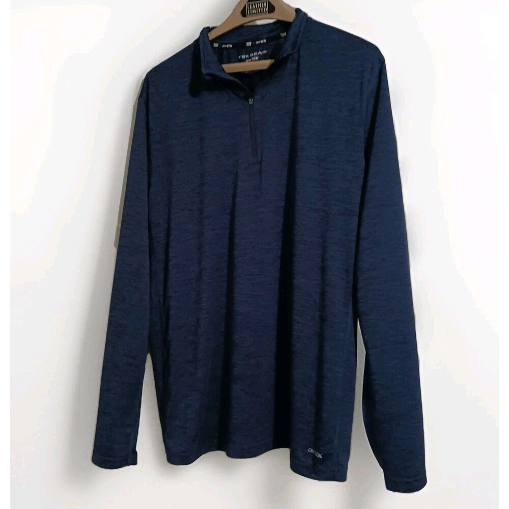 Tek Gear Drytek Men's XL L/S Quarter Zip Shirt Pullover